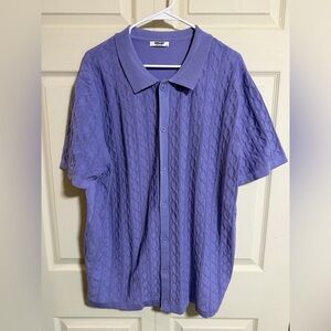 Coofandy Men's 2XL Purple Button Down Shirt